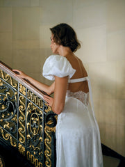 Aurelia Jacquard Gown White