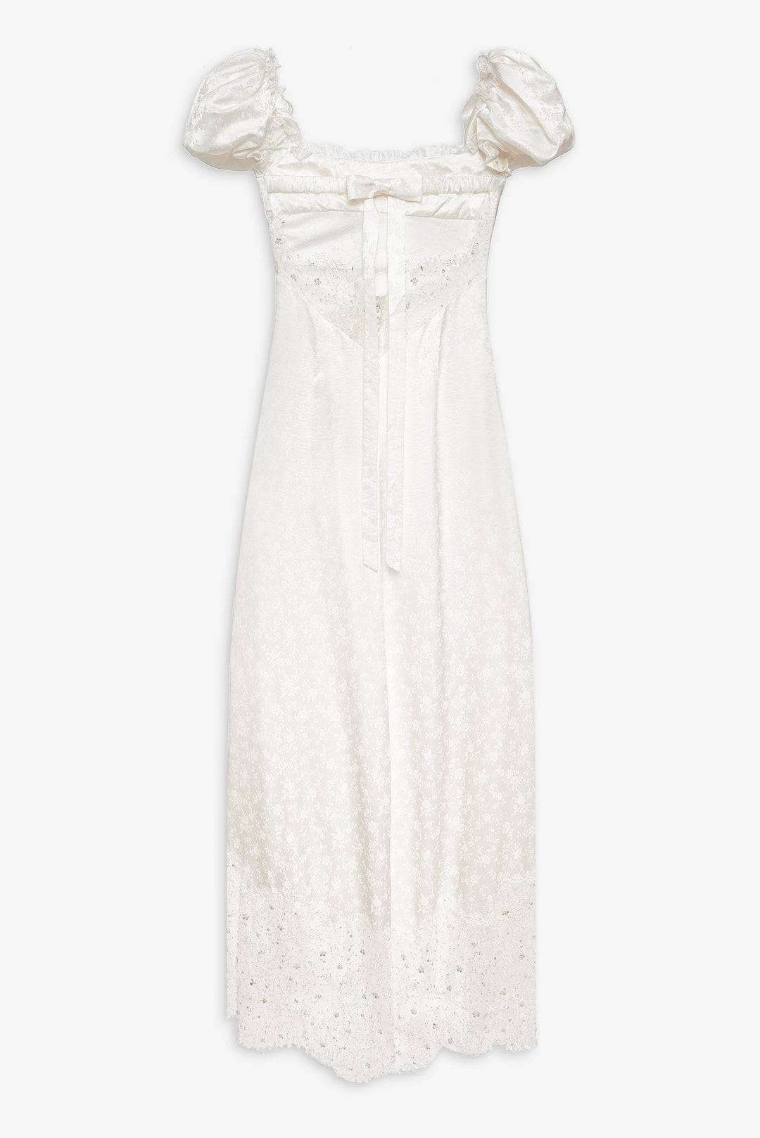 Aurelia Jacquard Gown White
