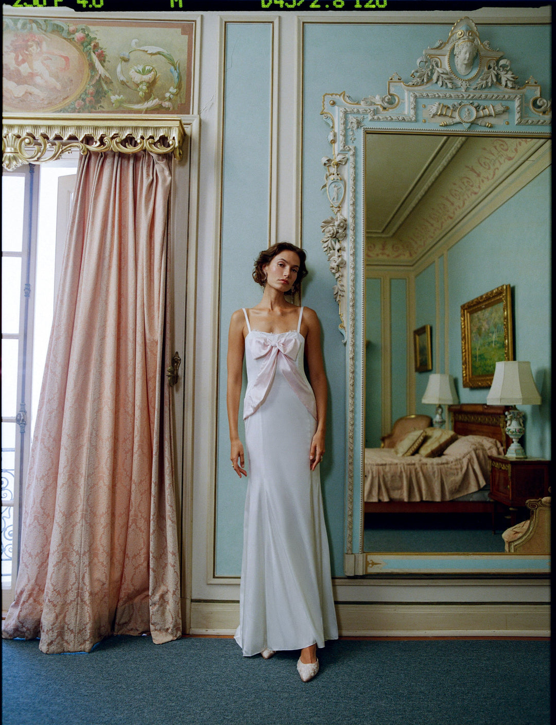 Eliana Gown White Pink