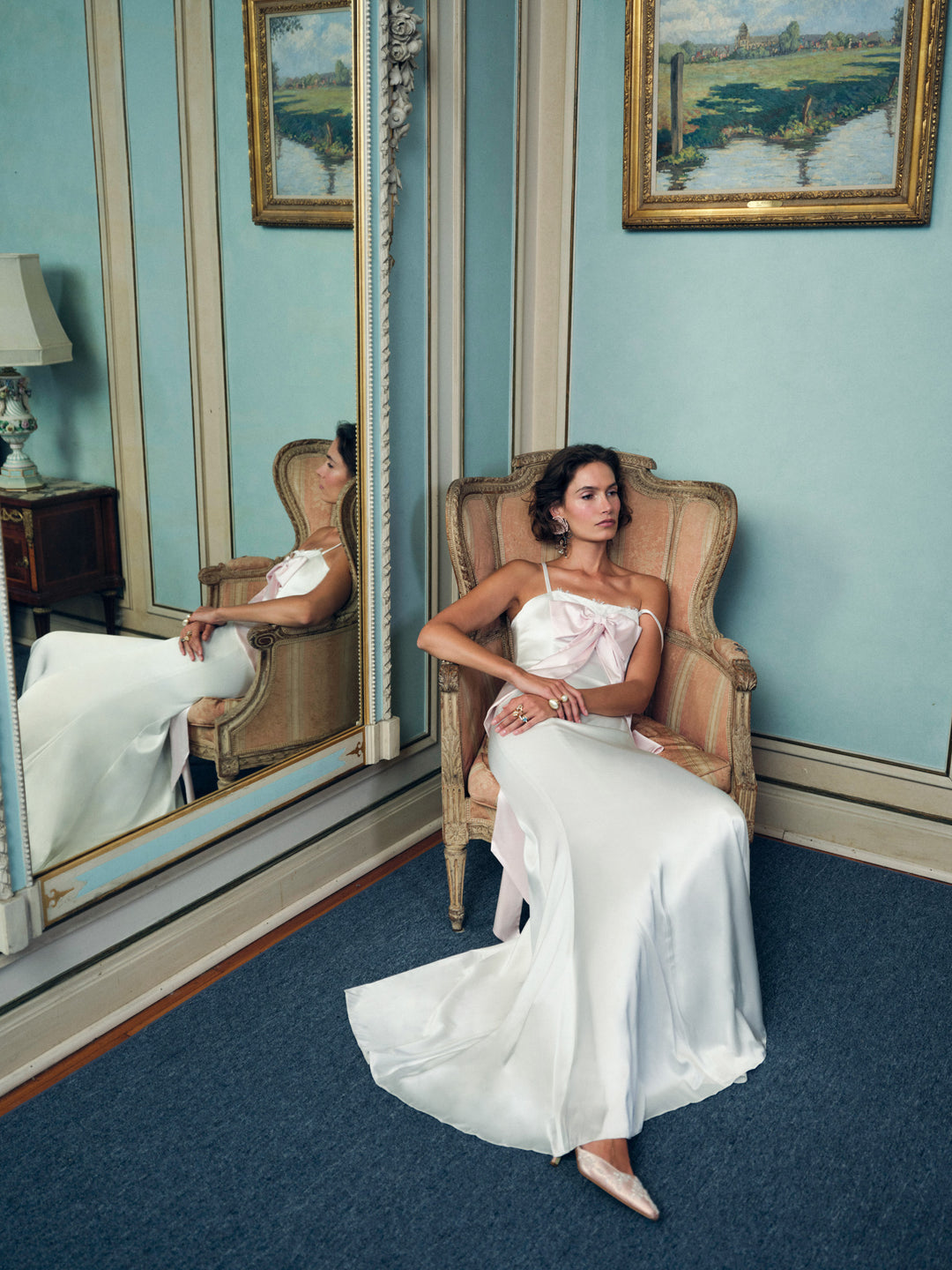 Eliana Gown White Pink
