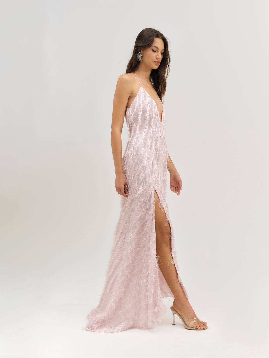Heidi Fringe Maxi Dress Pink