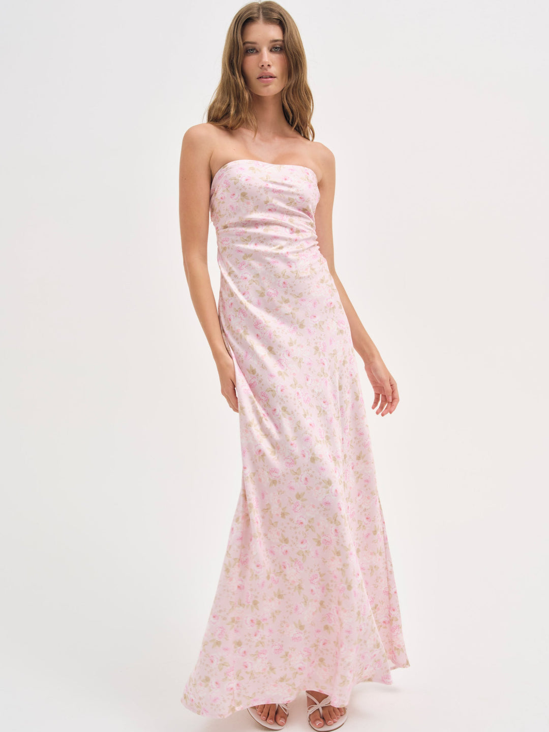 Carla Strapless Maxi Dress Pink