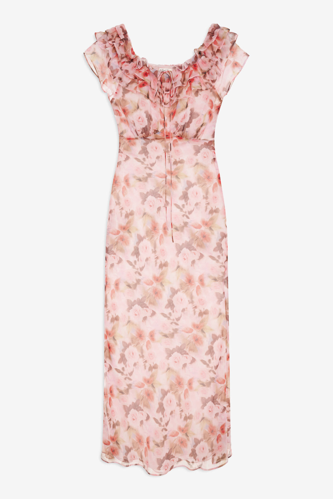 Fallen Floral Maxi Dress Pink