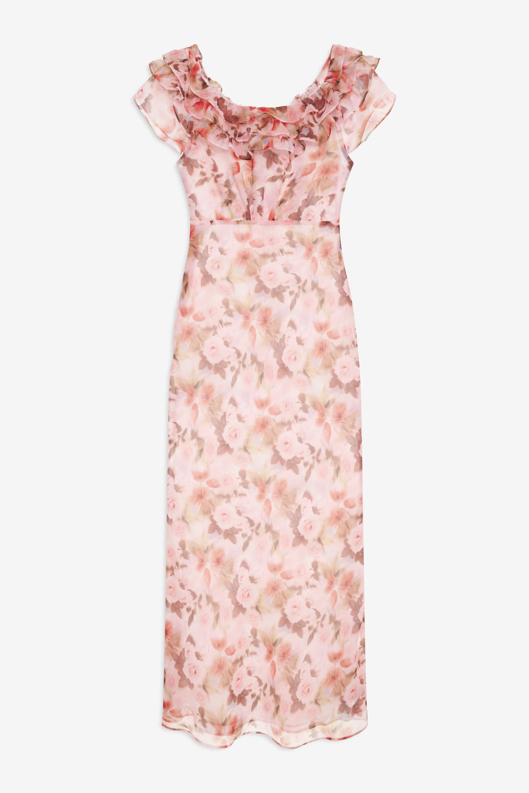 Fallen Floral Maxi Dress Pink