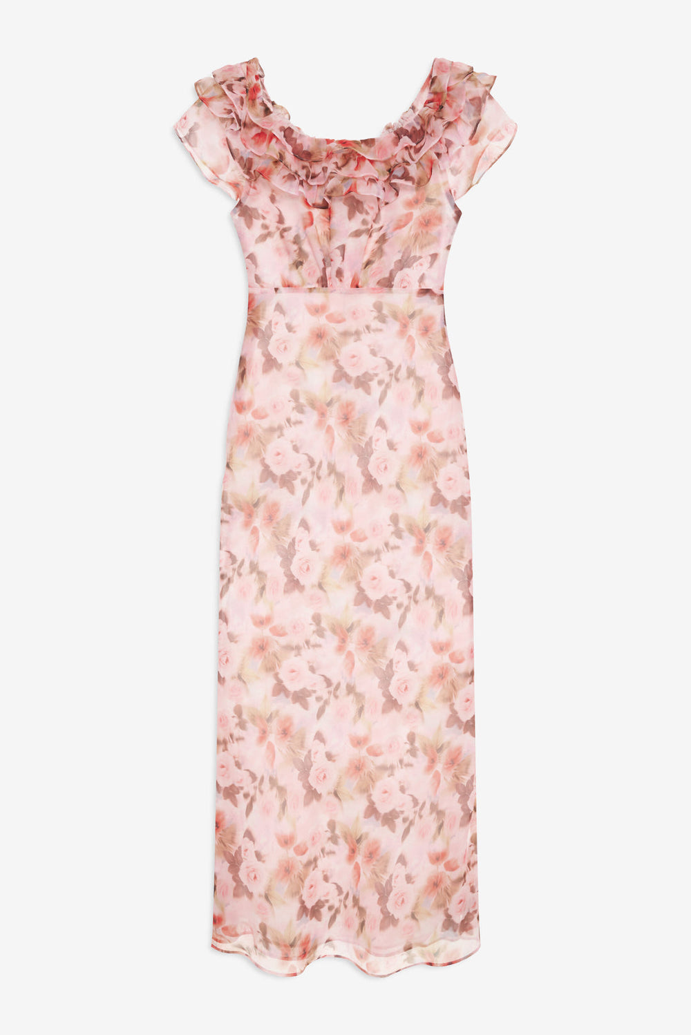 Fallen Floral Maxi Dress Pink