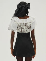 Holiday Lace Mini Dress White