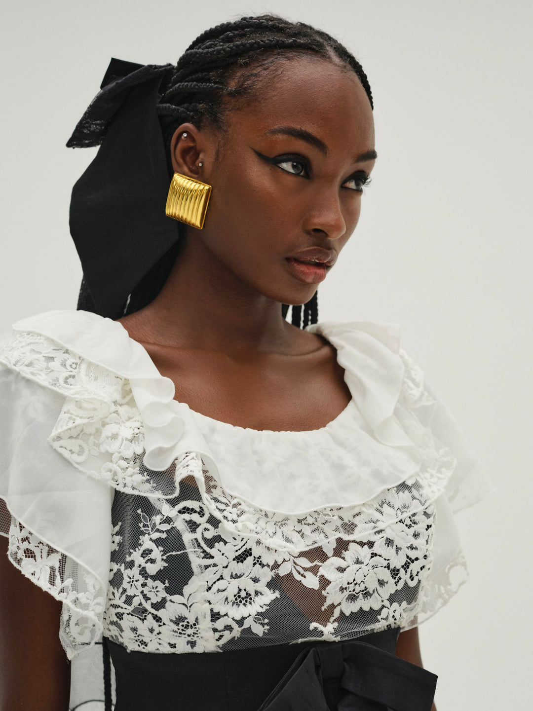 Holiday Lace Mini Dress White