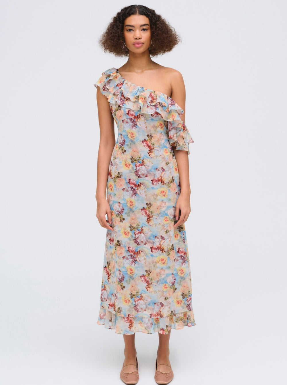 Delphine Midi Dress Blue