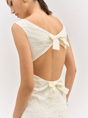 Rosie Jacquard Mini Dress Cream