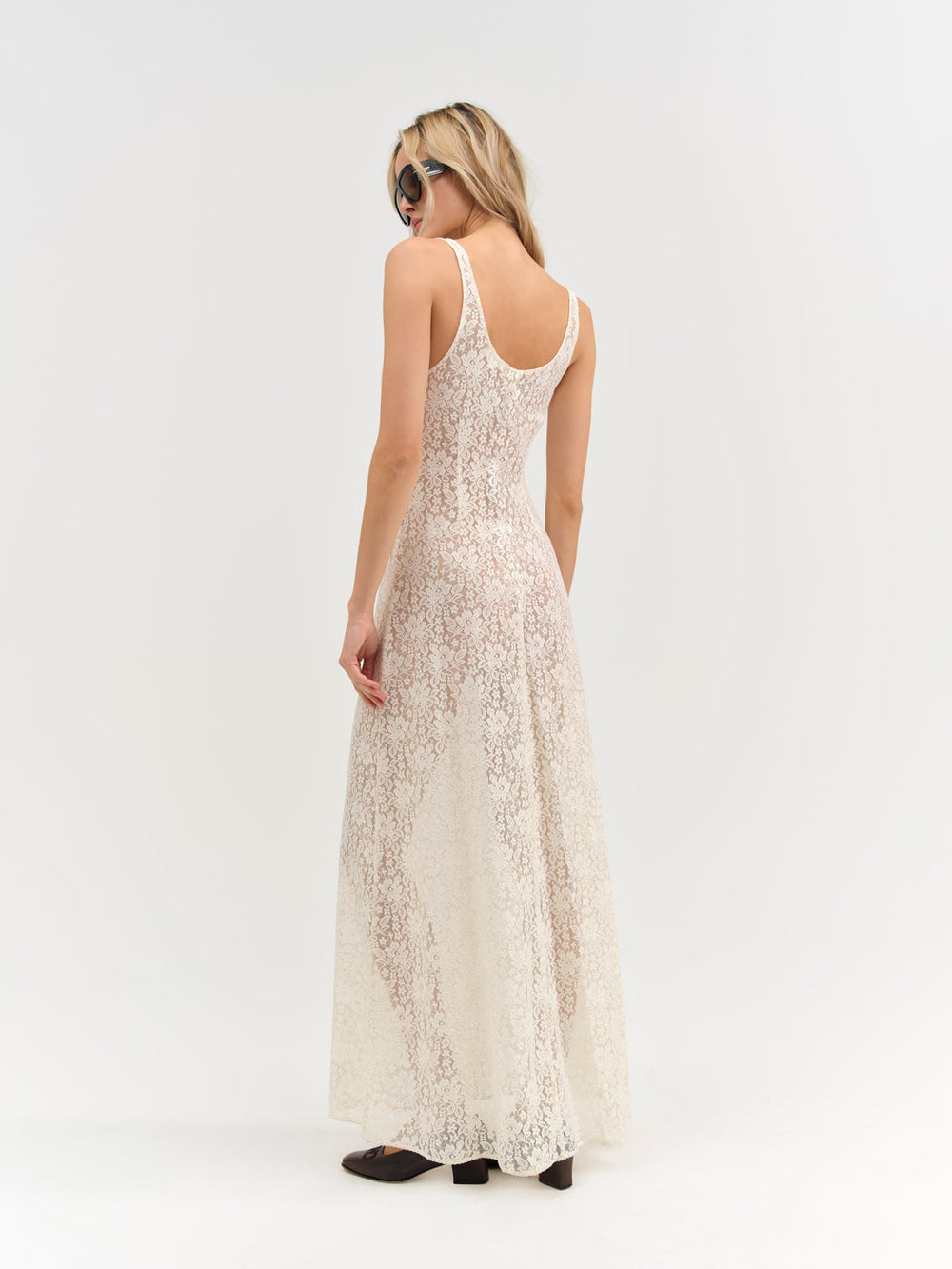 Ella Lace Maxi Dress Cream