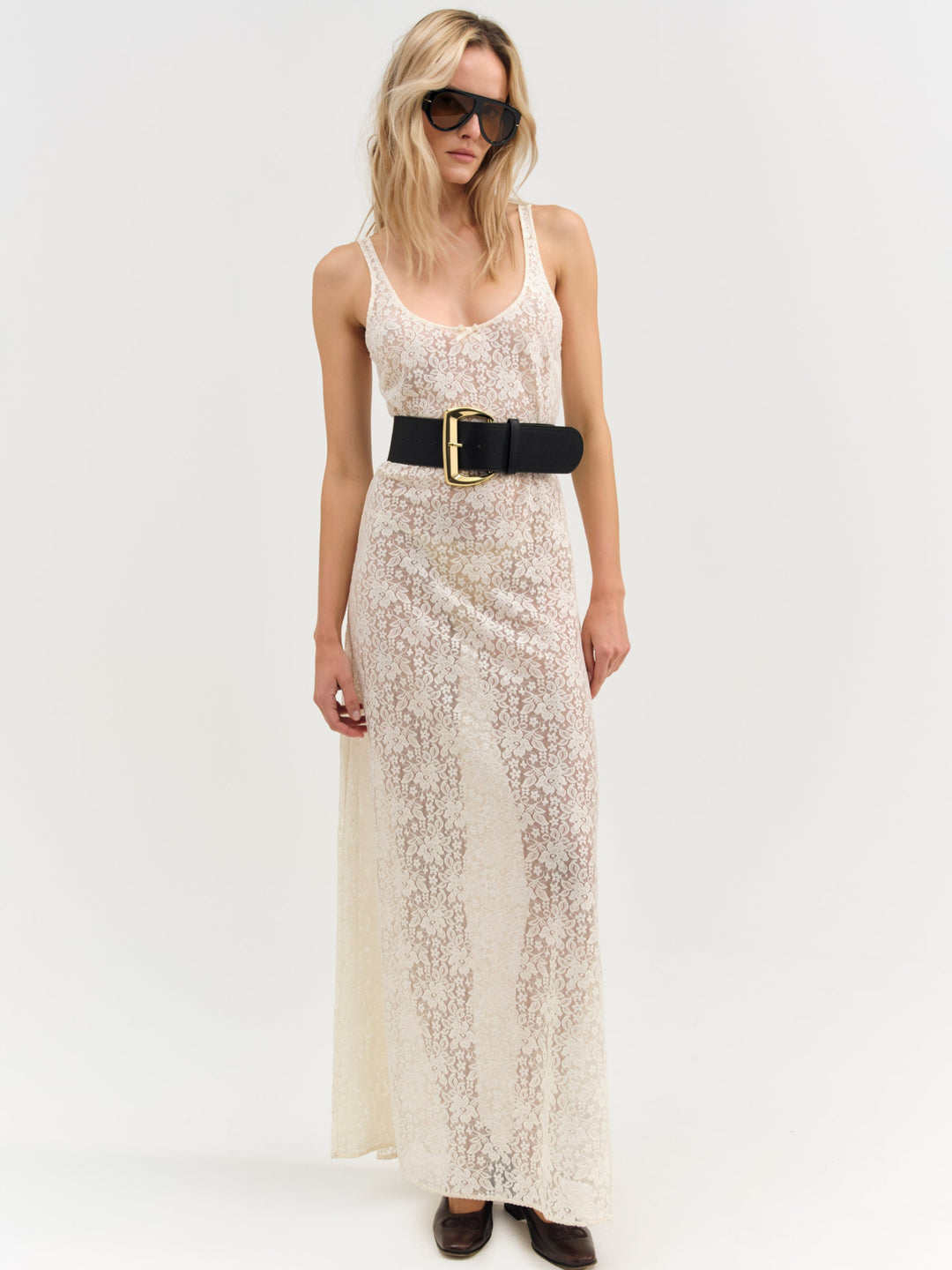 Ella Lace Maxi Dress Cream