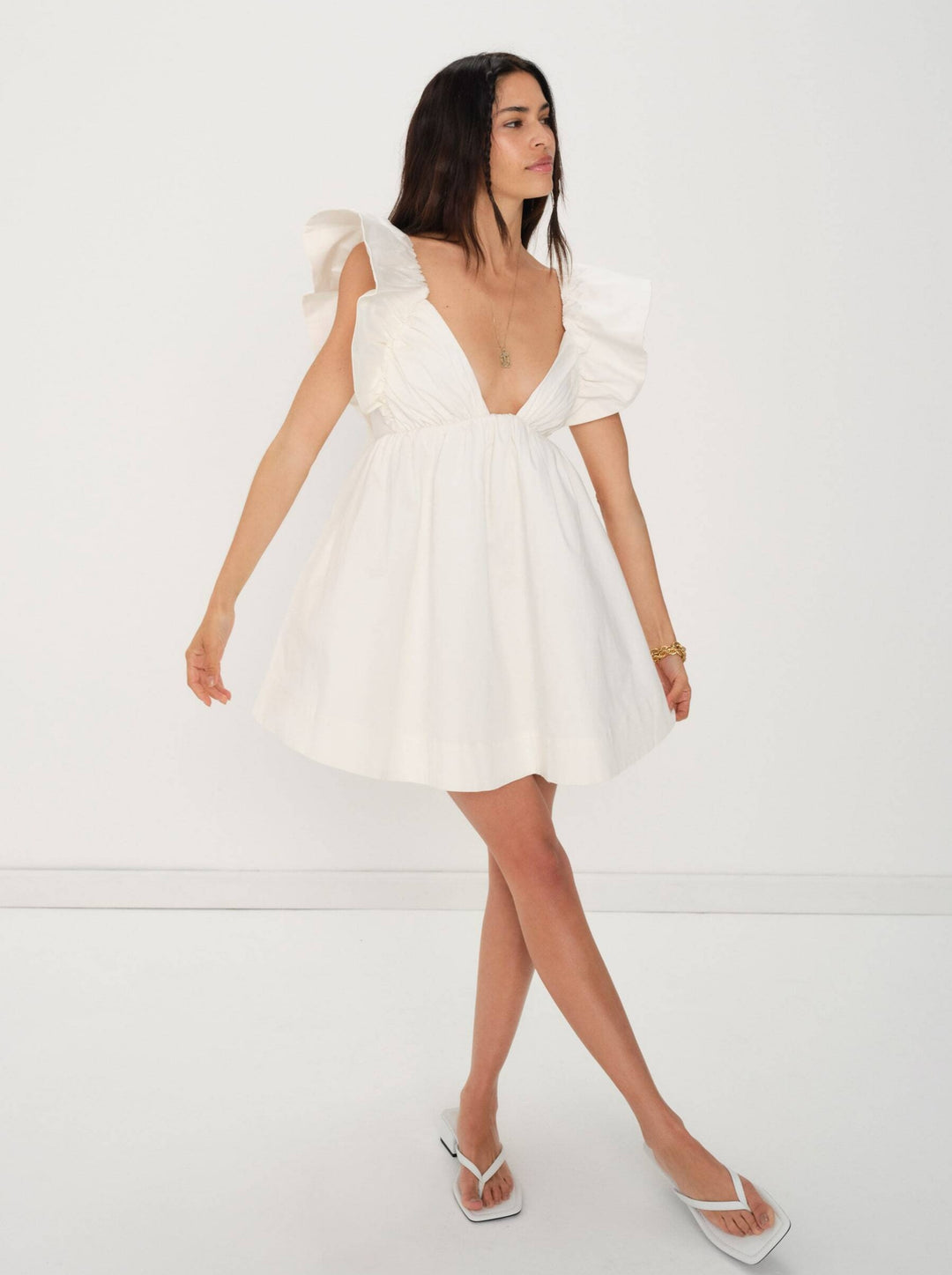 Clementine Mini Dress White