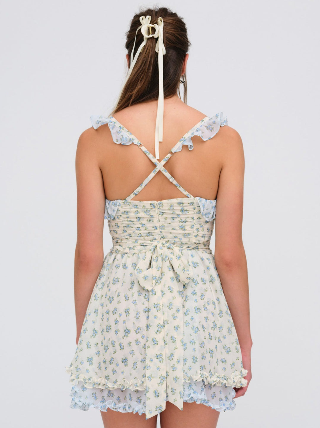 Chateau Mini Dress Blue