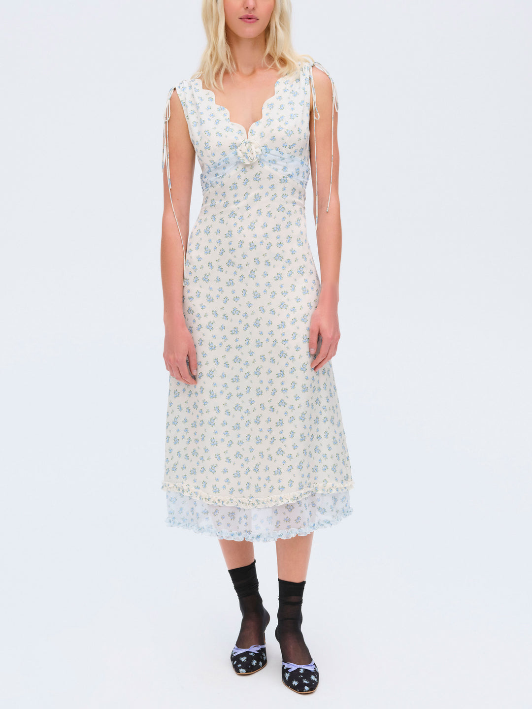 Chateau Midi Dress Blue