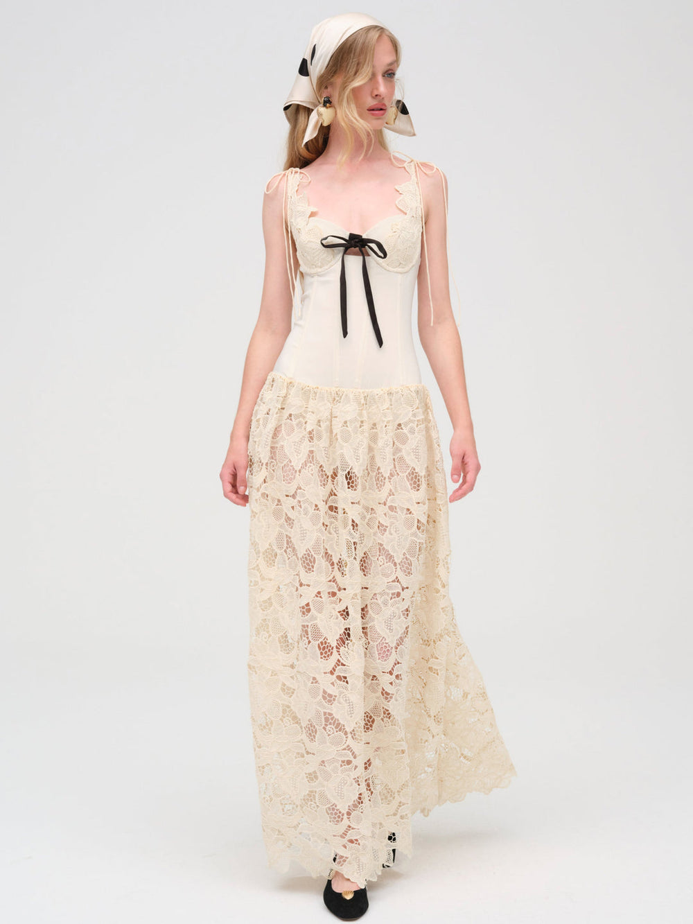 Coco Lace Maxi Dress Cream