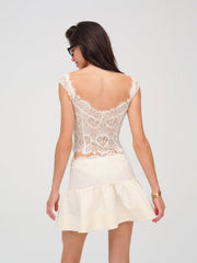 Waverly Lace Top Cream