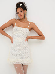 Reba Slip Dress White