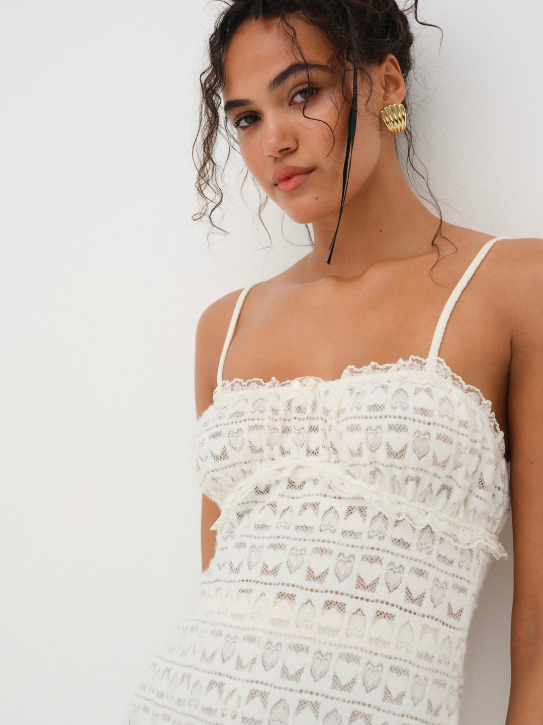 Reba Slip Dress White