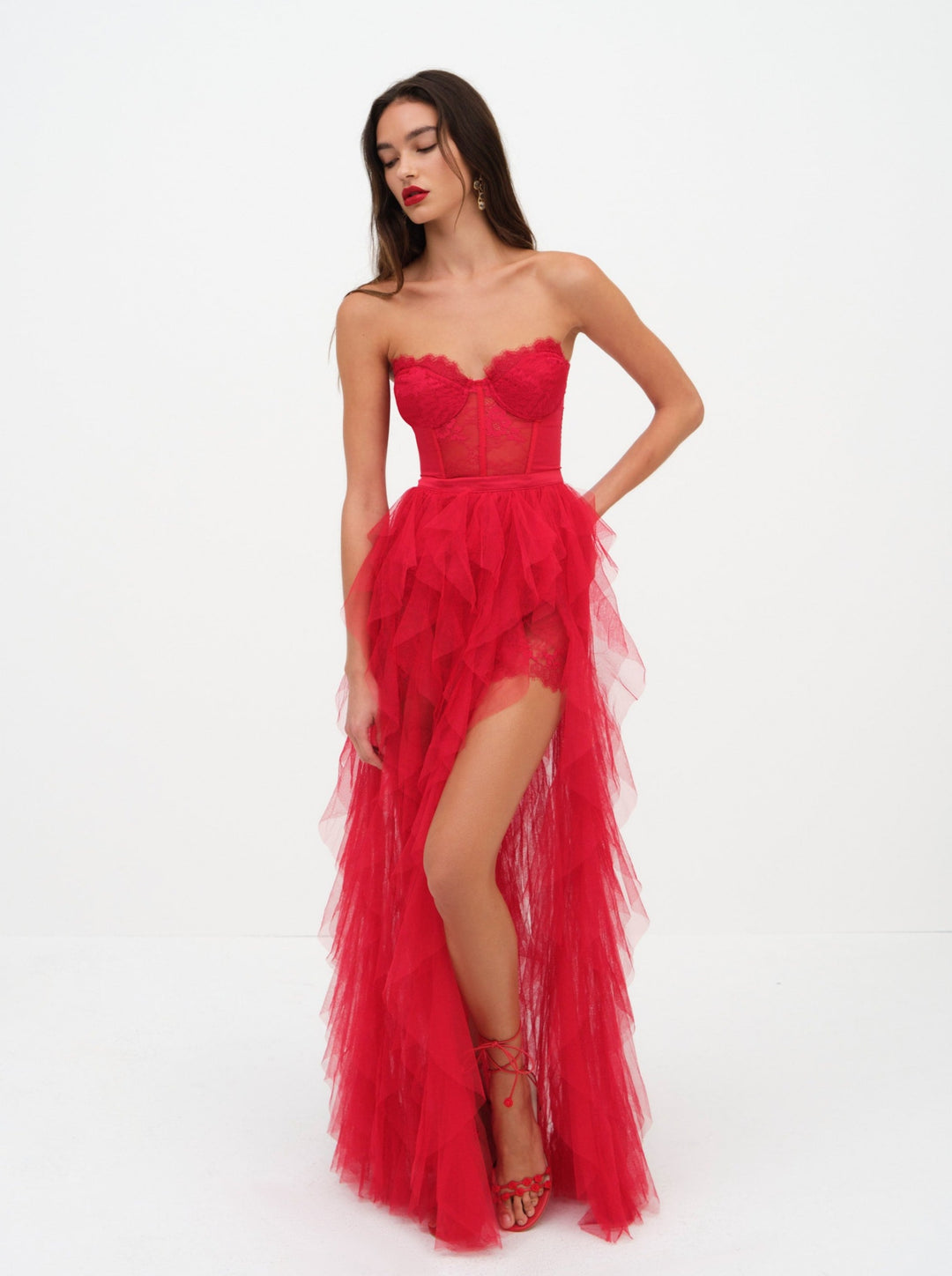 Bustier Gown Red