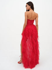 Bustier Gown Red