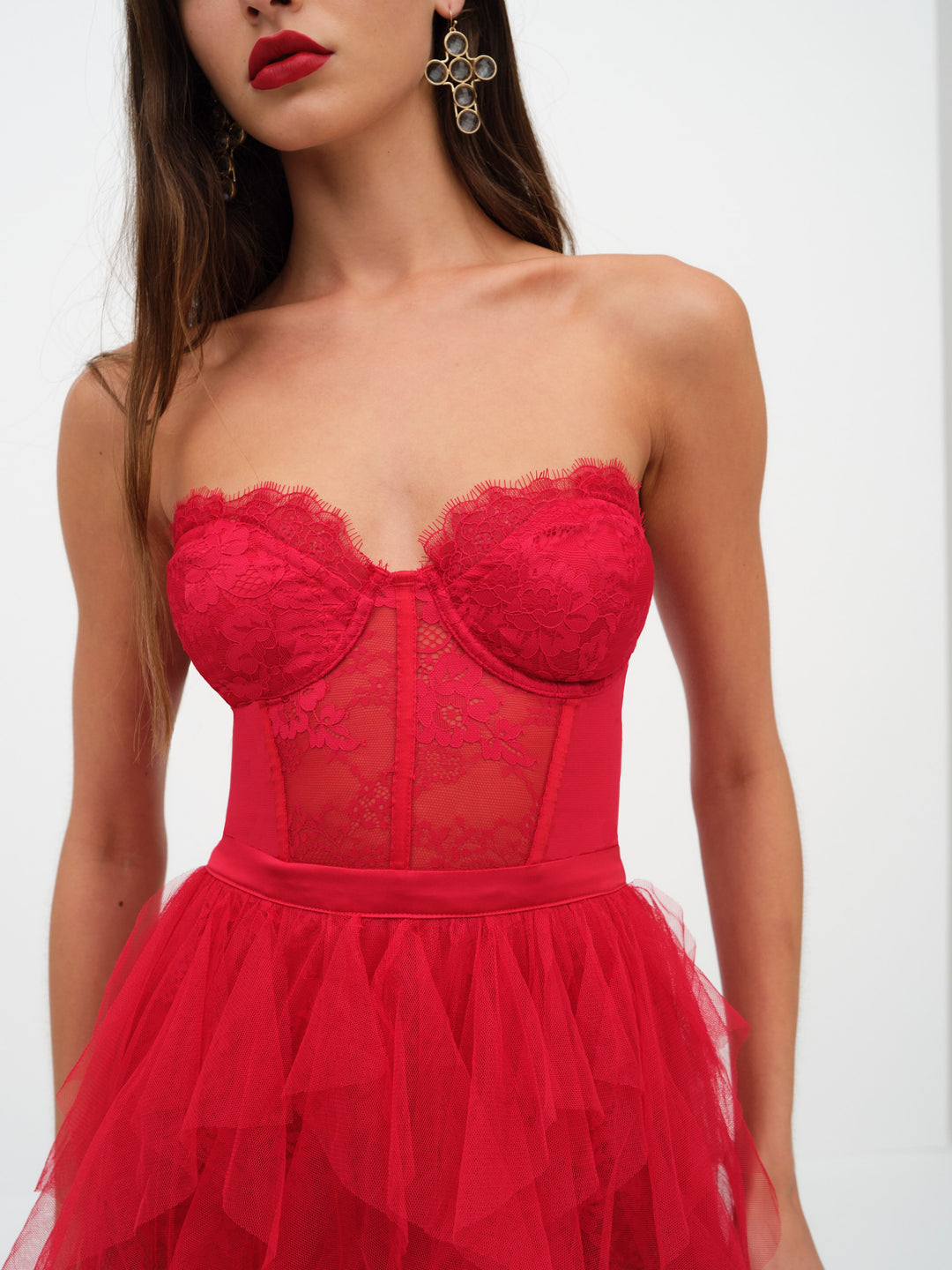Bustier Gown Red