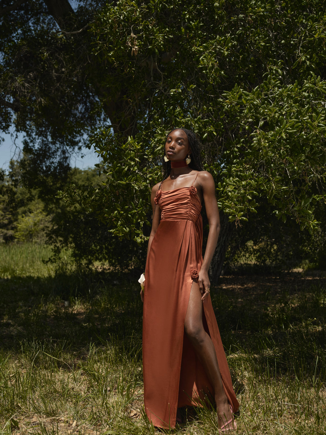 Winona Bridesmaid Gown Orange