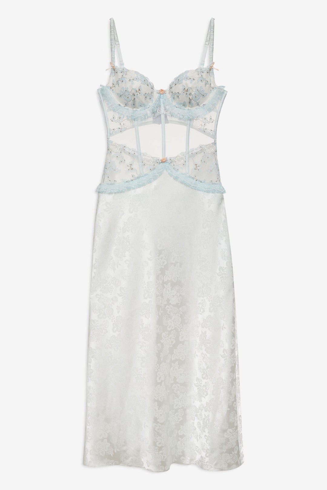 Maribel Maxi Slip Dress Blue