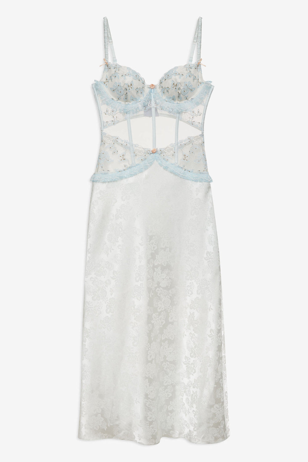 Maribel Maxi Slip Dress Blue