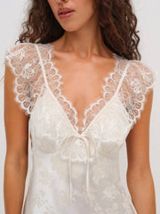 Audrey Mini Slip Dress Cream