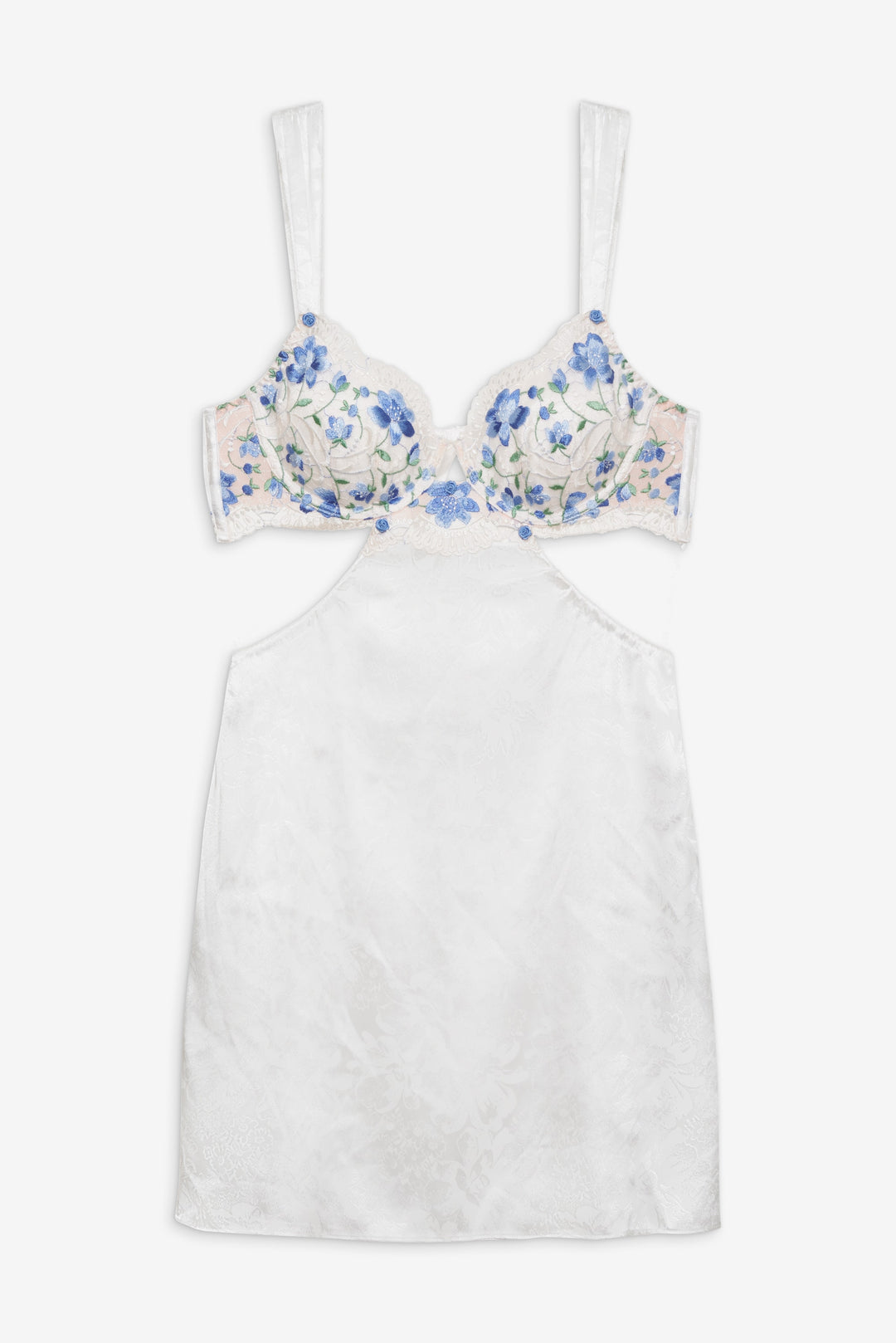 Festival Rose Slip Dress Blue
