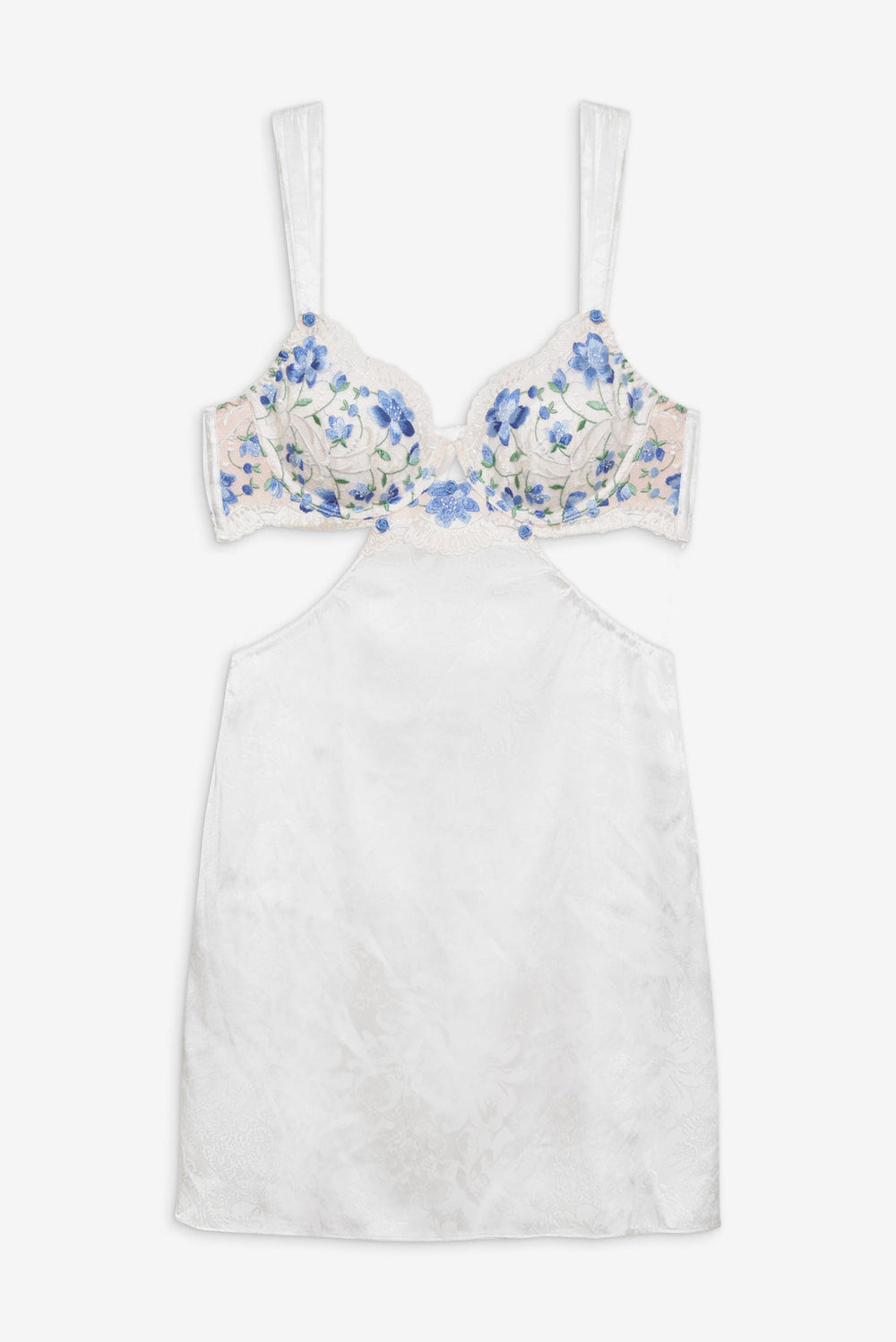 Festival Rose Slip Dress Blue