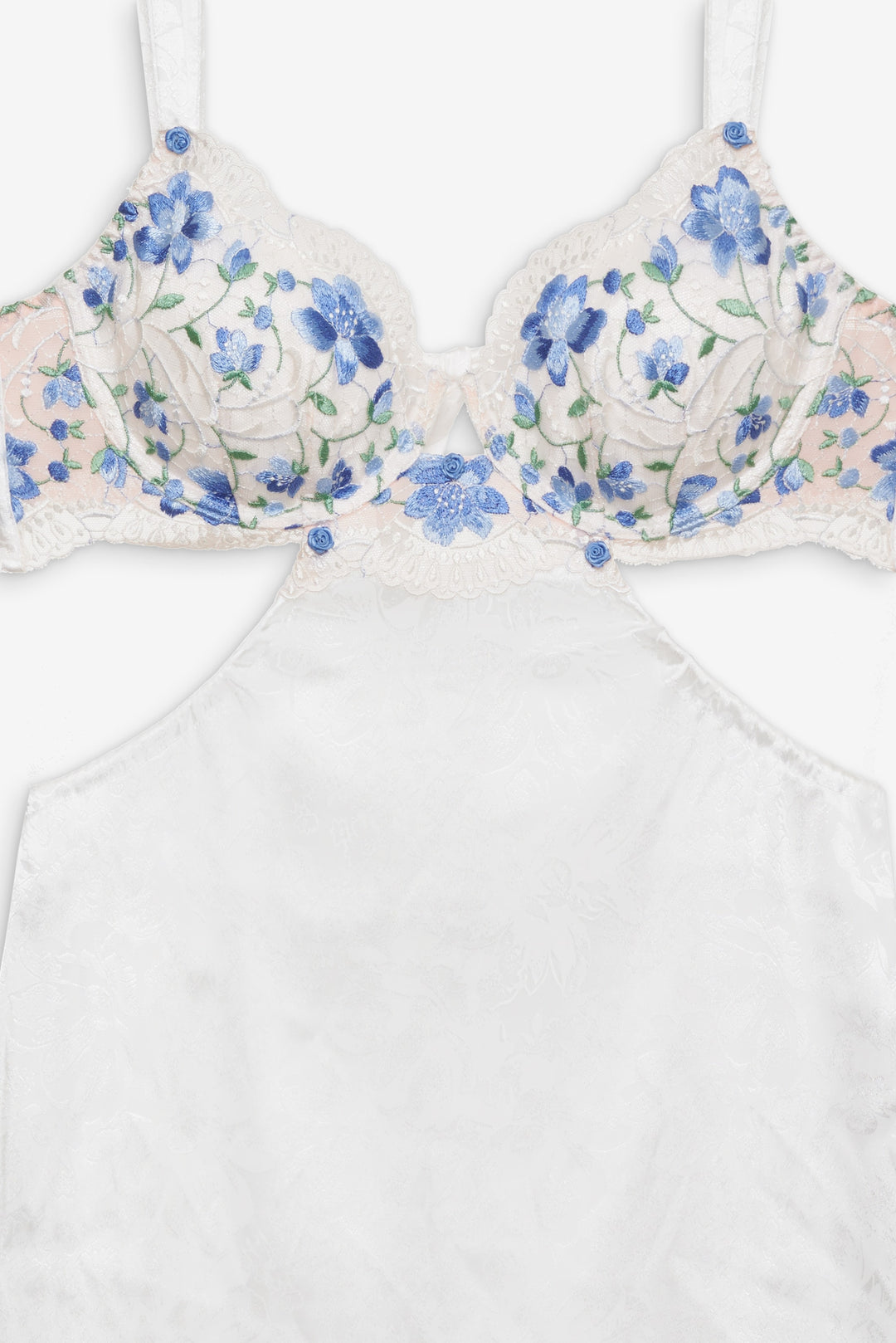 Festival Rose Slip Dress Blue