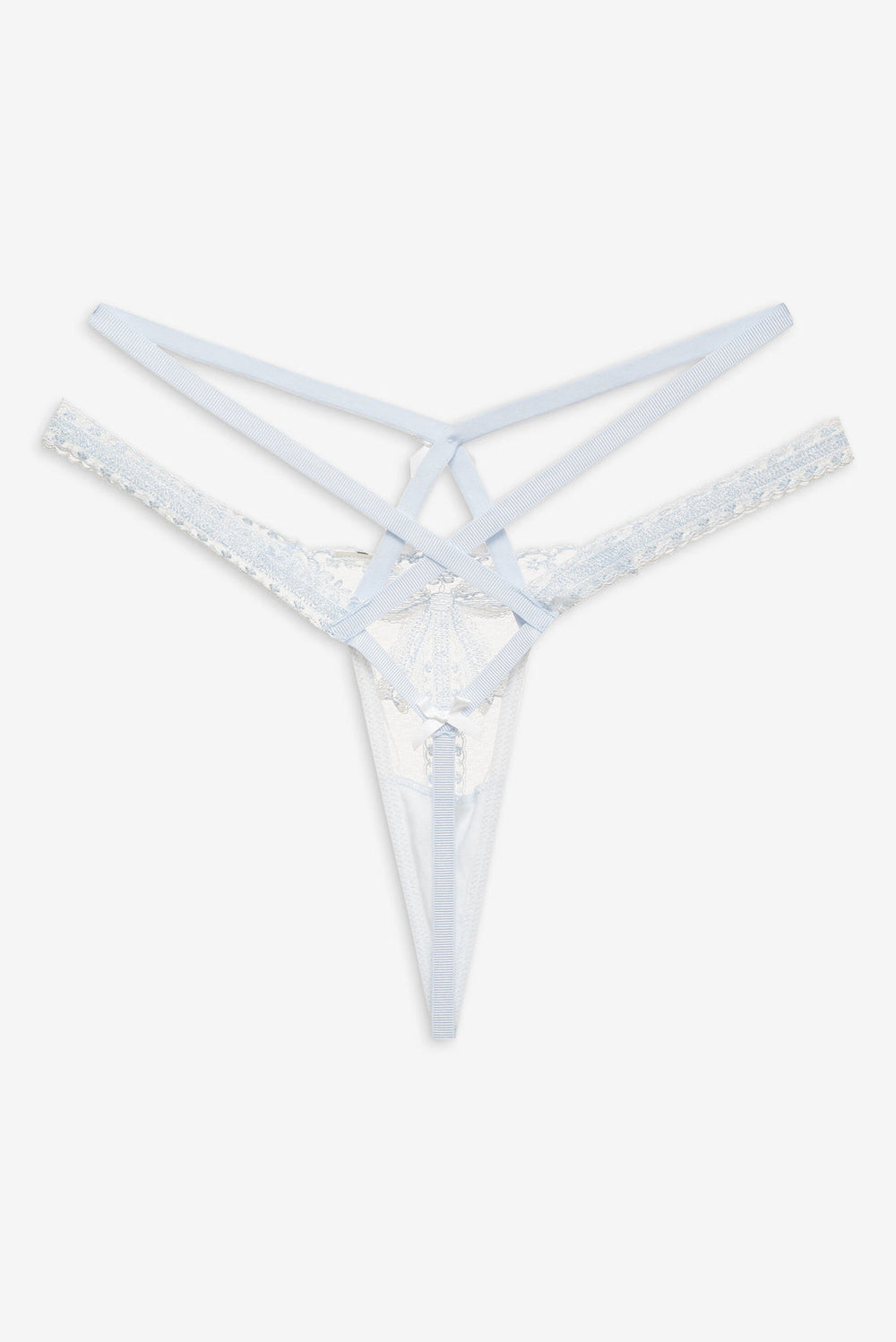 Blair Bow Thong Panty Blue