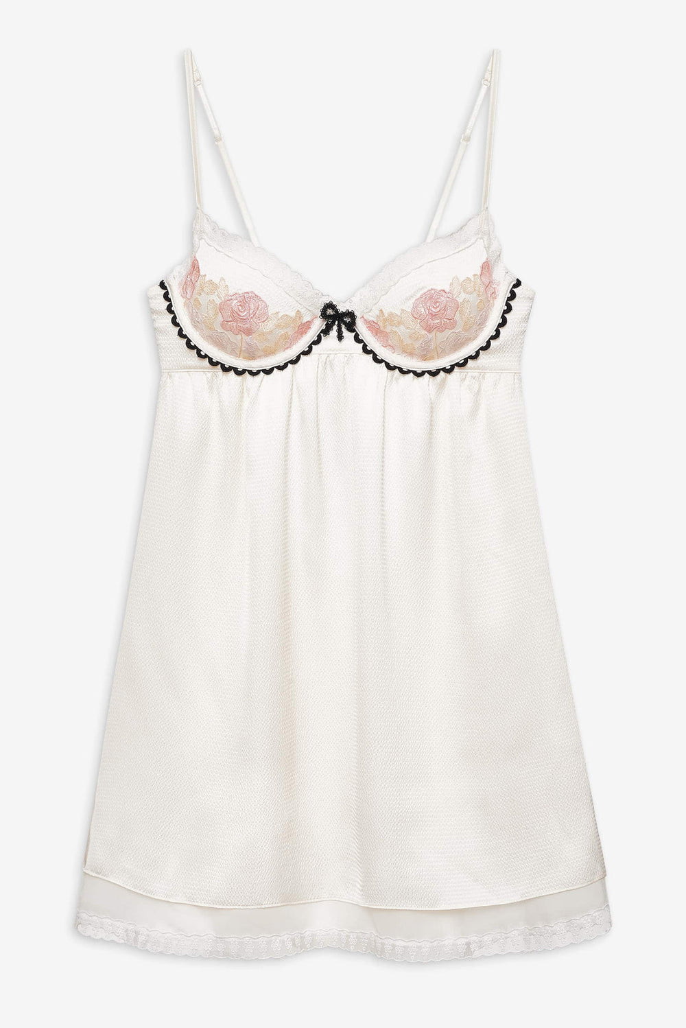 Evie Floral Slip Dress Cream