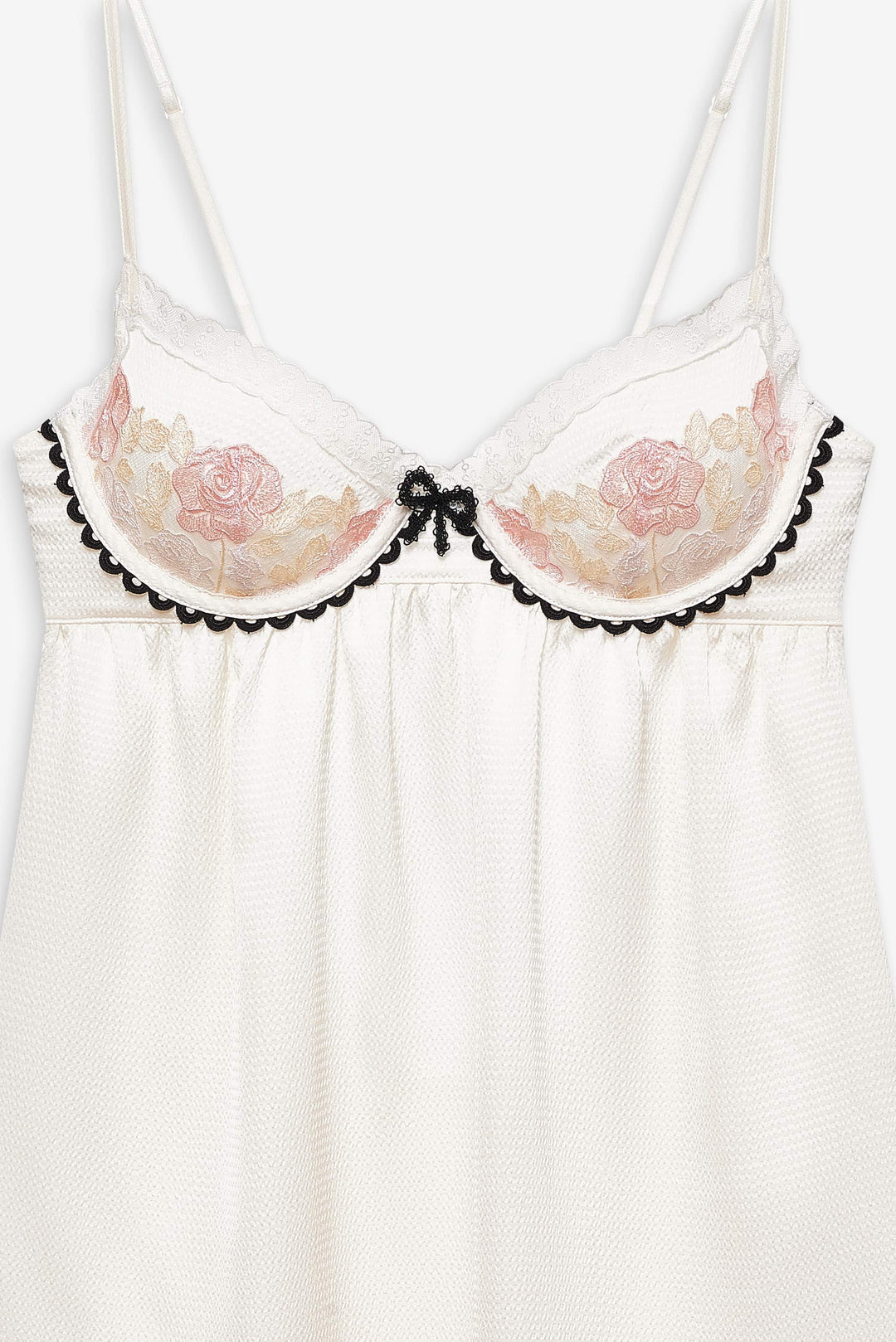 Evie Floral Slip Dress Cream