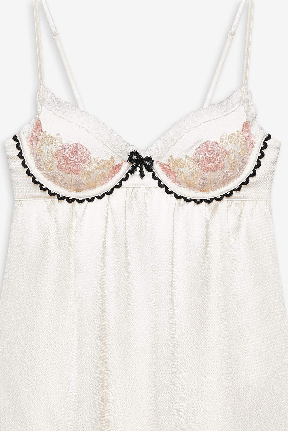 Evie Floral Slip Dress Cream