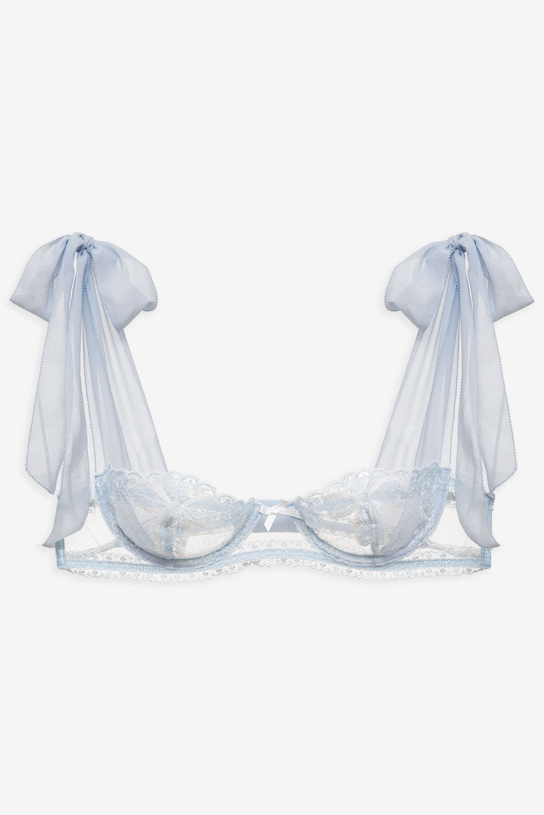 Blair Bow Underwire Bra Blue
