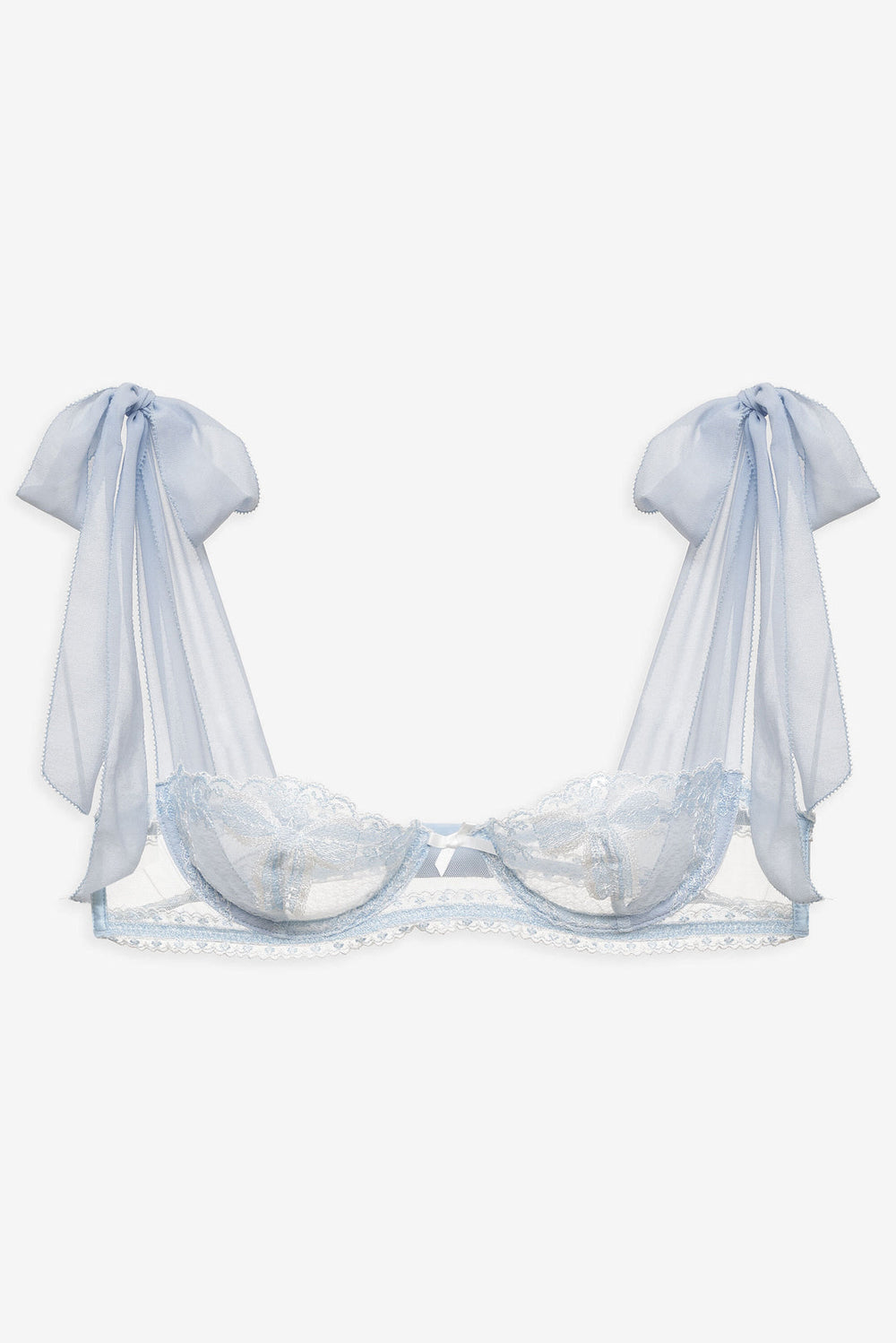 Blair Bow Underwire Bra Blue