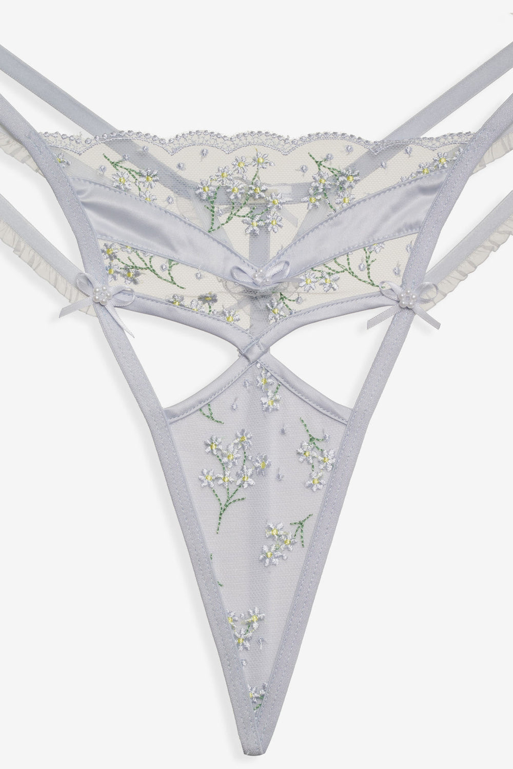 Baby's Breath Thong Panty Blue
