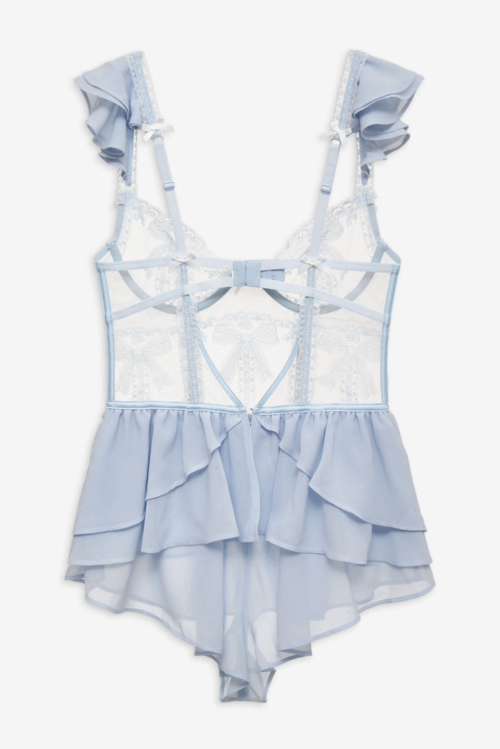 Blair Bow Romper Blue