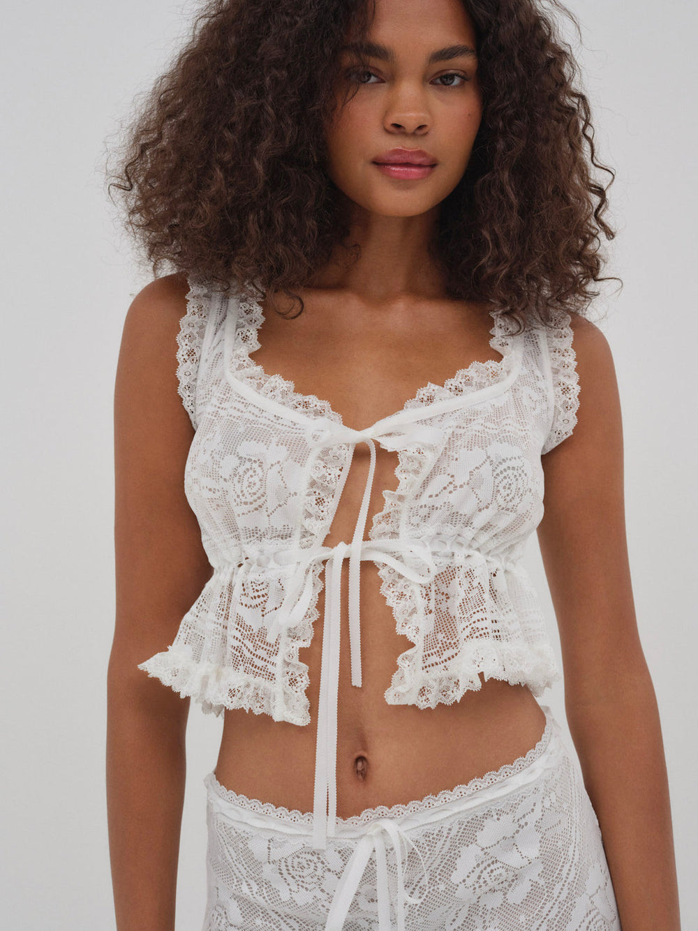 Antique Store Lace Top White