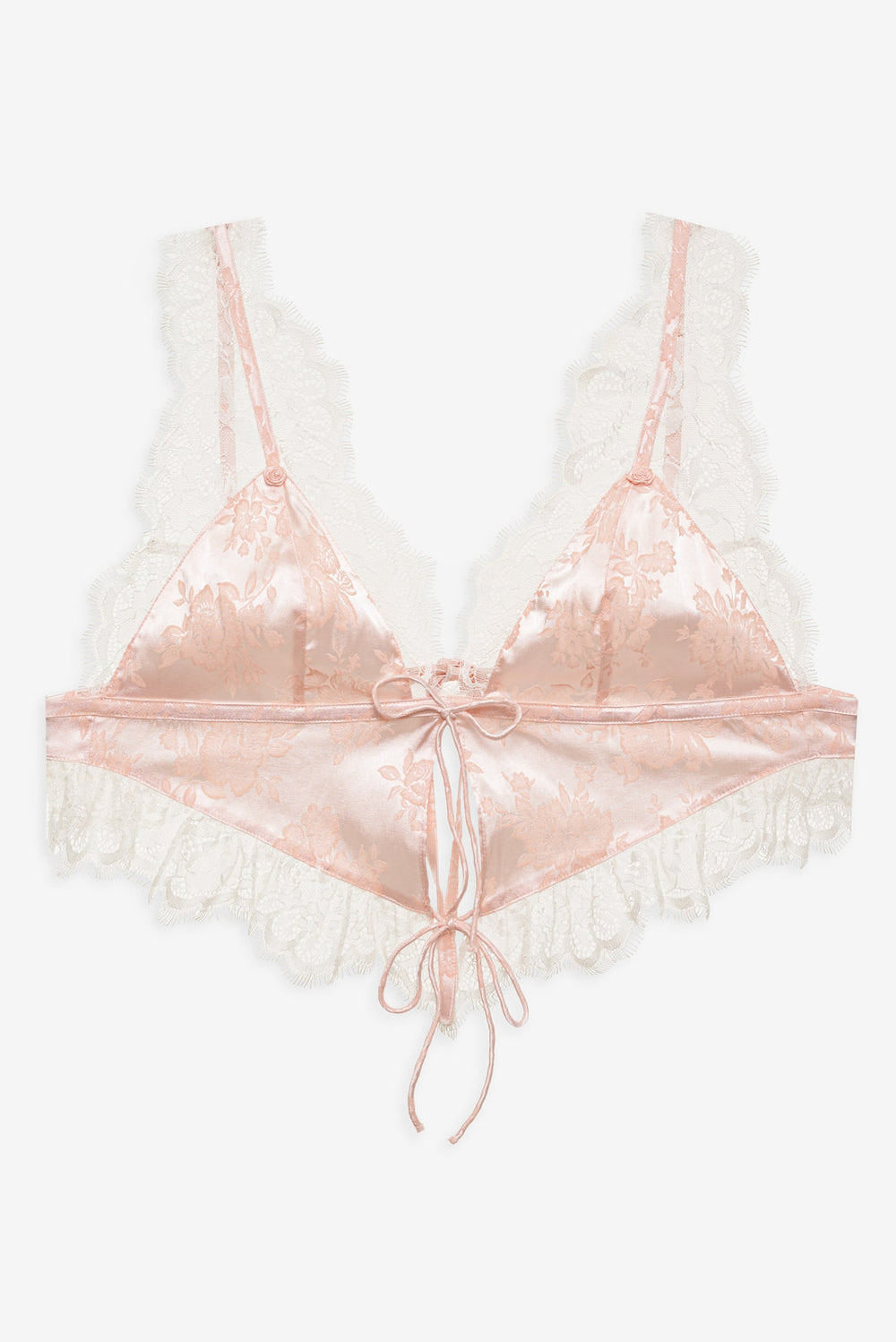 Audrey Jacquard Top Peach