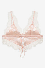 Audrey Jacquard Top Peach