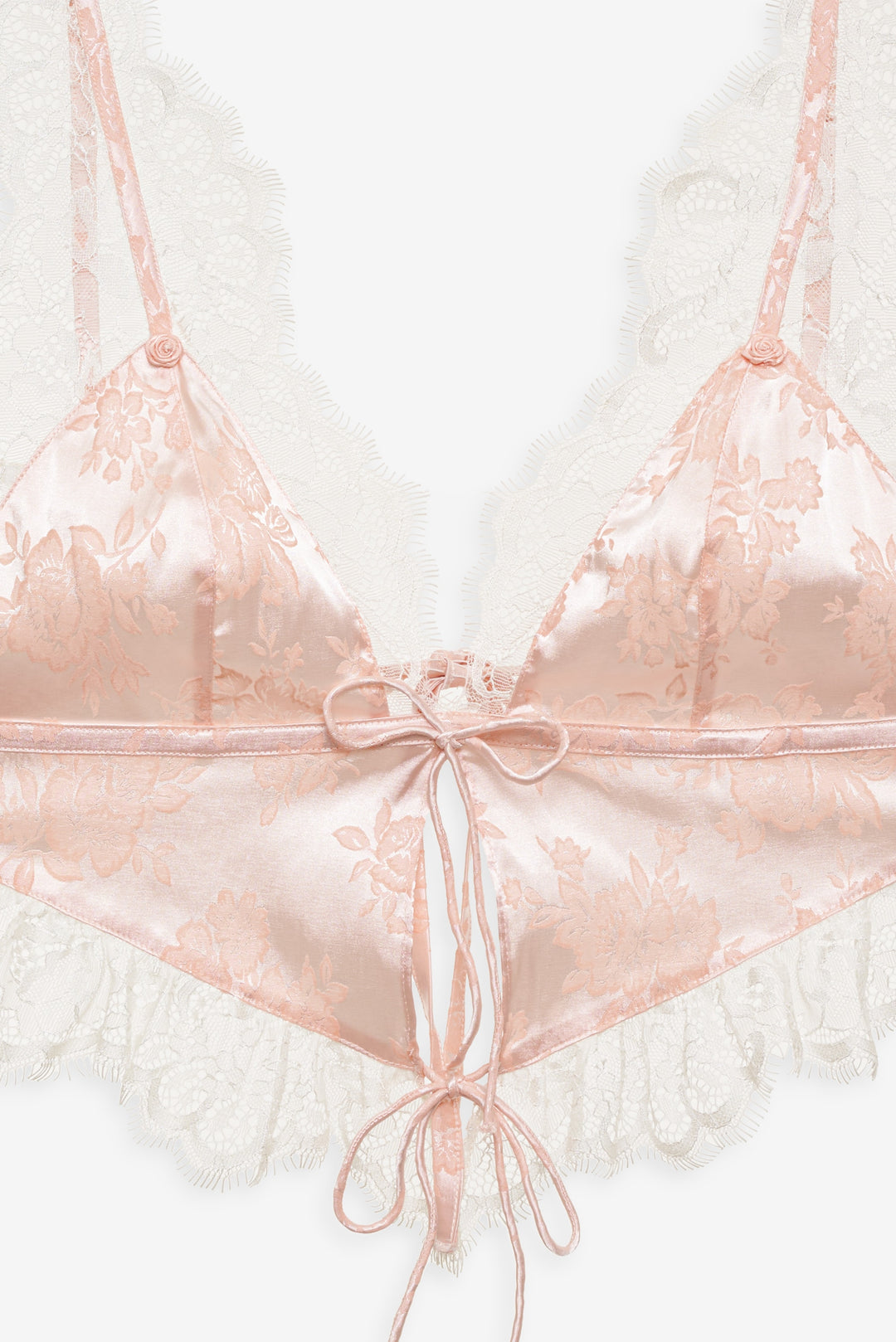 Audrey Jacquard Top Peach