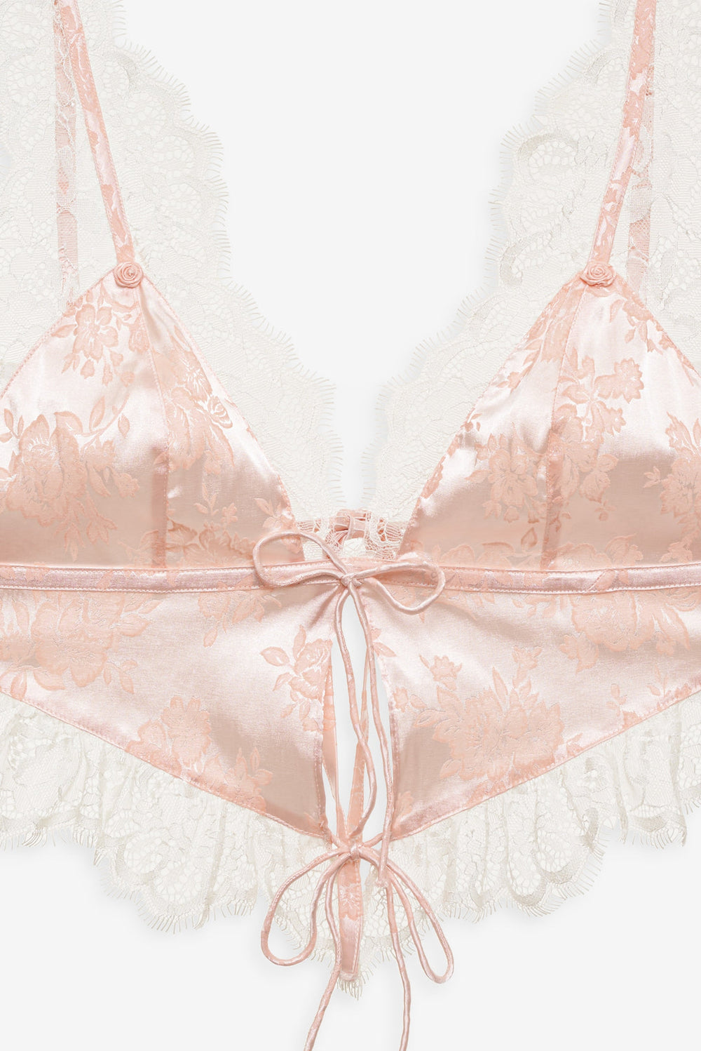 Audrey Jacquard Top Peach