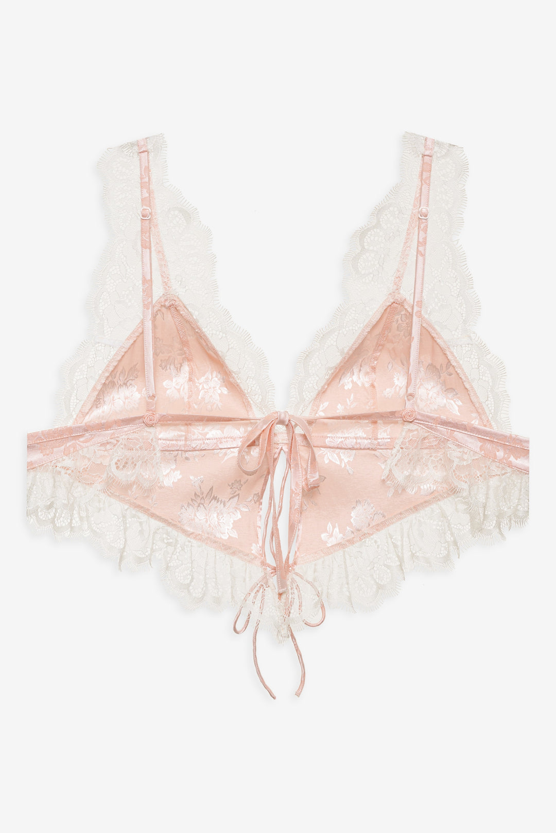 Audrey Jacquard Top Peach