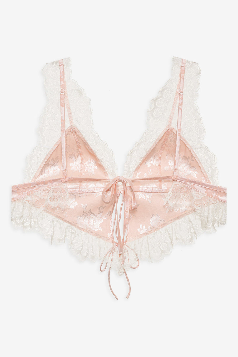 Audrey Jacquard Top Peach