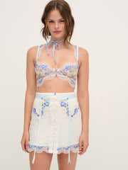 Festival Rose Skirt Blue