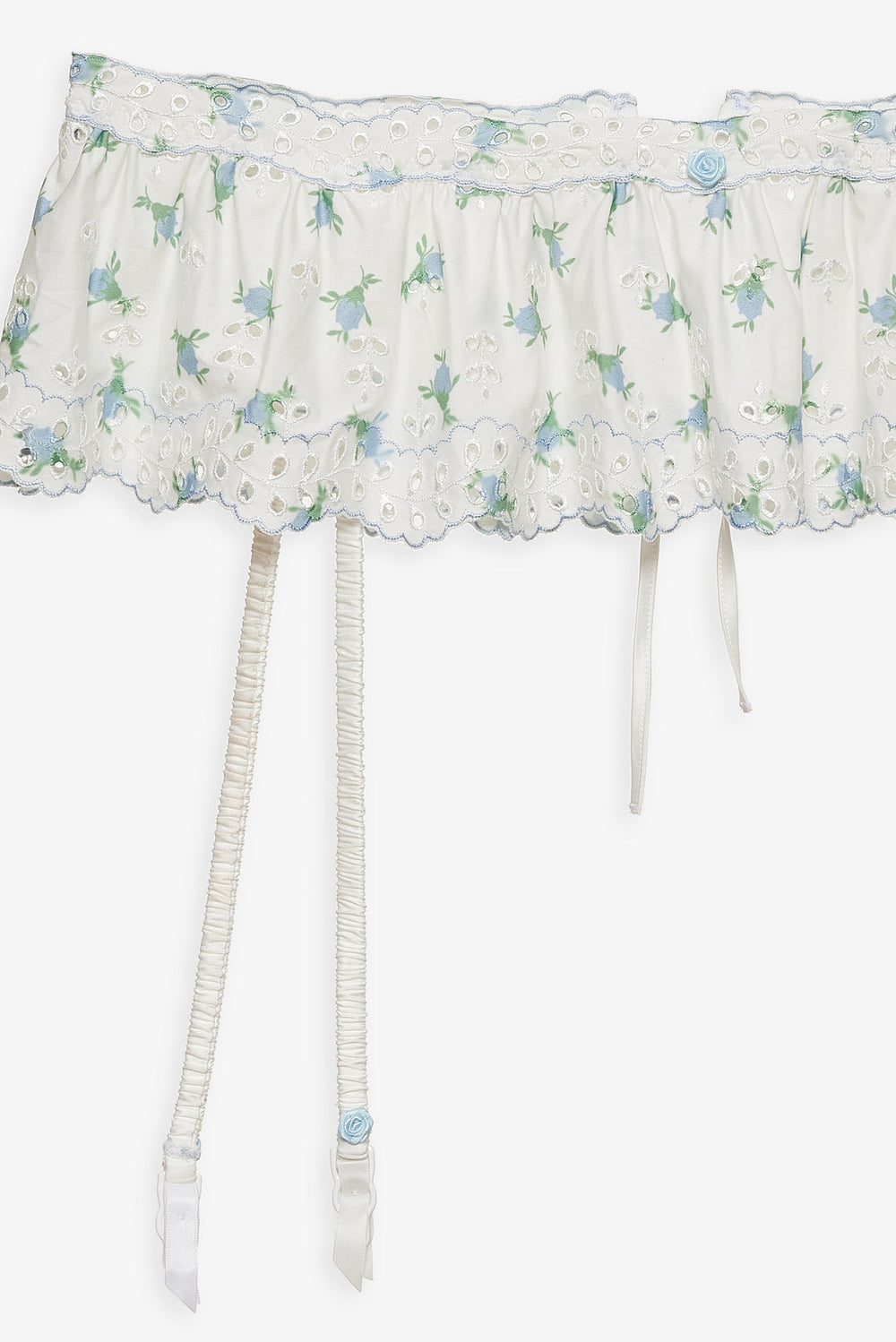 Budding Blossom Garter Belt White