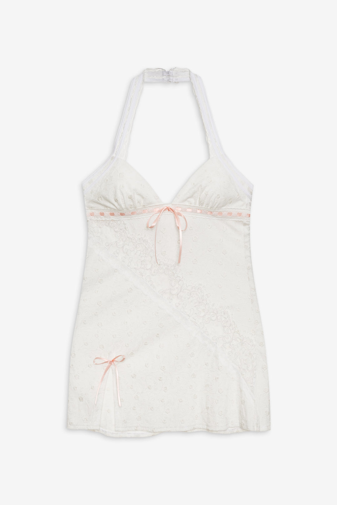 Summer Swirl Eyelet Slip Dress White